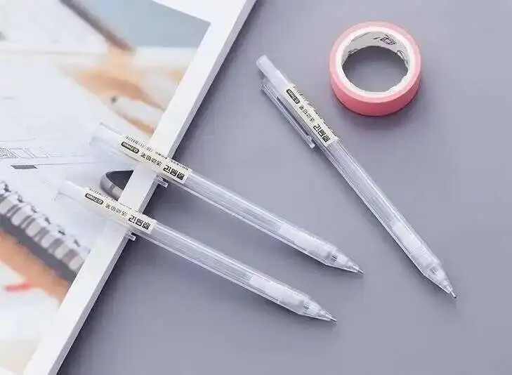 1 Stück niedlicher einfacher Kawaii automatischer transparenter Druckbleistift Neuheit Büros Schulbedarf Ordner Schreibwaren kreativ – Detail 18