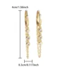 Boucles d'oreilles à pampilles en forme d'étoile incrustées de zircon cubique pour femmes et hommes, élégantes, géométriques, rondes, bijoux polyvalents