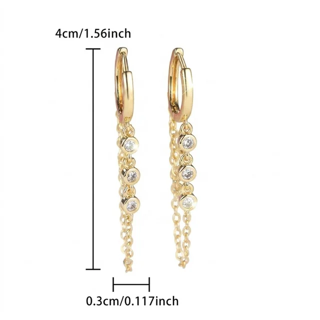 Boucles d'oreilles à pampilles en forme d'étoile incrustées de zircon cubique pour femmes et hommes, élégantes, géométriques, rondes, bijoux polyvalents