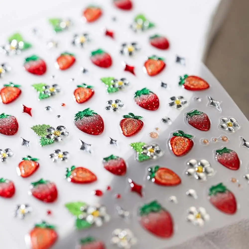 

Наклейки для ногтей в виде цветка желе, меда, персика, клубники, желе, медведя, наклейки для ногтей