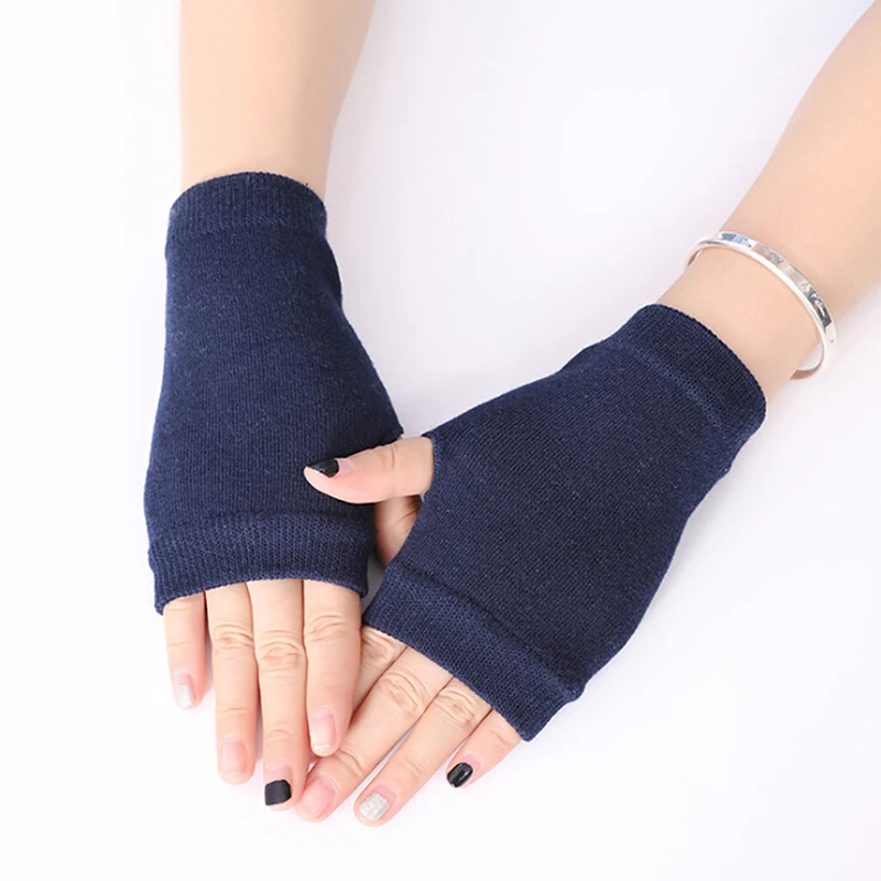 Fingerless Gloves Cotton Knitted