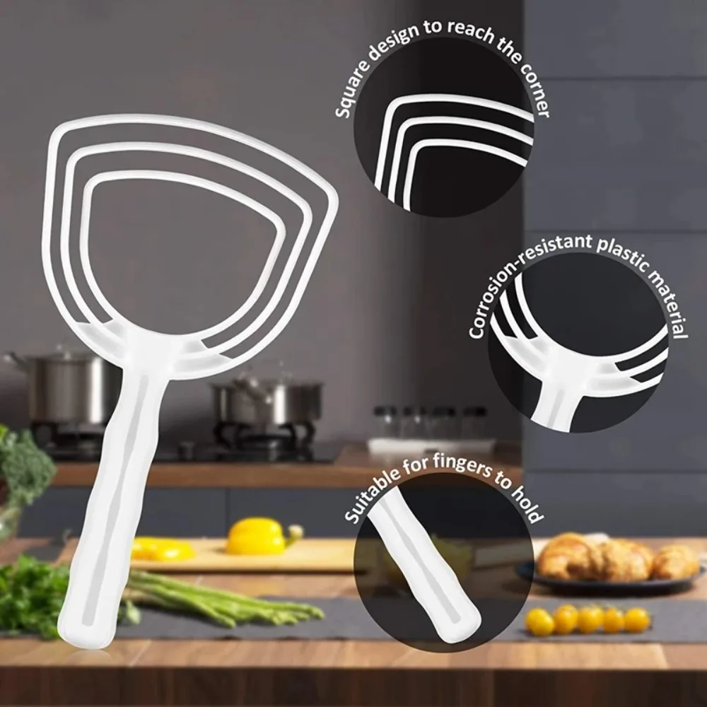 4pcs Multifunctional Plastic Meat Scraper Handhold White Fish Scales Manual Bone Scraper Home Use