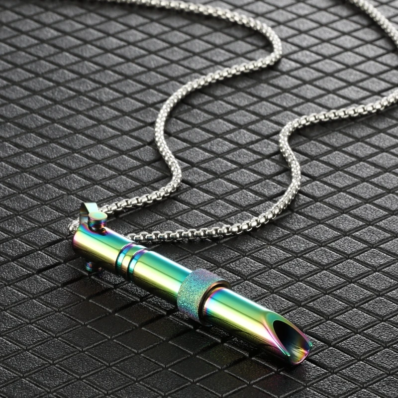 Stainless Steel Mindfulness Breathing Necklace for Anxiety and Stress Relief