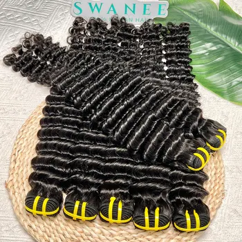 28 30 Inch Deep Wave Human Hair Bundles Unprocessed Weaving Raw Virgin Curly Hair Bundles Weave Extensions Deals For Woman 1