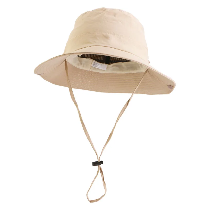 New Summer Men's Fishing Hat Sun-proof Foldable Breathable mesh bucket hat  Outdoor climbing cycling cap UV Protection Sun Hat