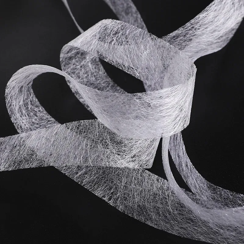 1/2roll Double-sided Non-woven Interlining Adhesive Tape Iron On Tape Edge Shorten Repair Pants For Hats Clothes Sewing Crafts