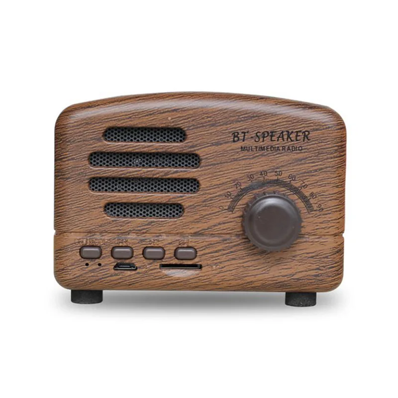 Vintage Wood Grain BT01 Mini Bluetooth Speaker Portable Wireless Speakers Bass For Android IOS Phone PC Huawei XIAOMI Gift Pink 