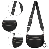 New Fashion Crossbody Bag Nylon Spacious Sling Shoulder Bag Zipper Trendy Bum Bag Travel Purse Handbags Messenger Bag for Women
