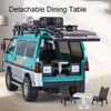 1:24 Mitsubishi‌ Delica Models Toys Cars with Light Sound Camping Off-road Vehicles Pull Back Miniature SUV Kids Birthday Gifts 4