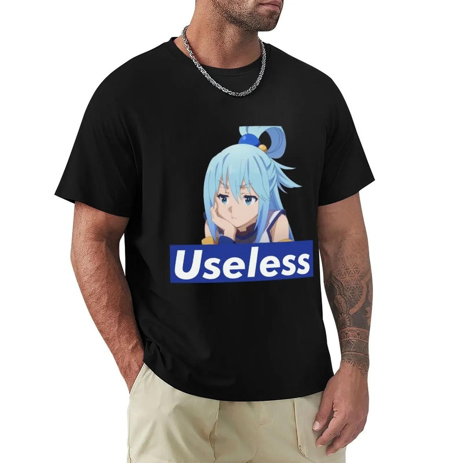 

Useless Aqua Classic . T-shirt sports fans vintage anime clothes mens graphic t-shirts hip hop
