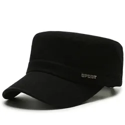 Gorra Militar Plana Estilosa para Hombre - Moda Casual Versátil
