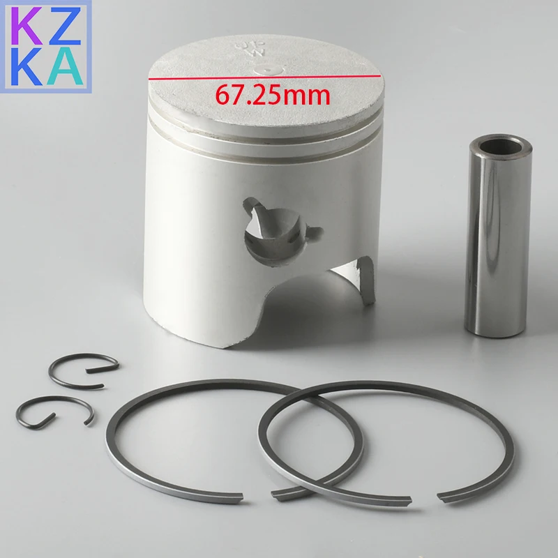 Muslimb Piston Set (0.25Mm O/S) Per Yamaha Fuoribordo 2 Tempi 25Hp 40Hp 50Hp 6H4-11635 Motore Fuoribordo Per Barche