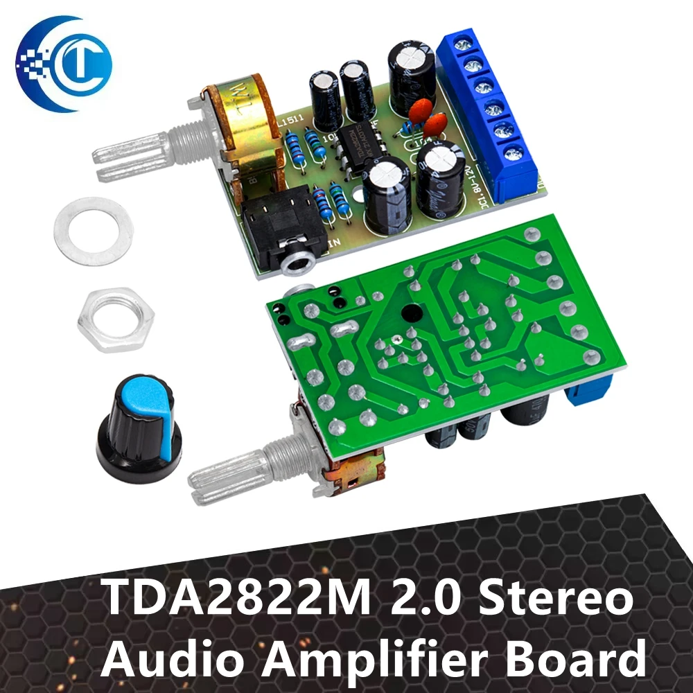 5x TDA2822M Audio Verstärker Module - Dual Channel, 3,5mm, Mit Lautstärkeregler
