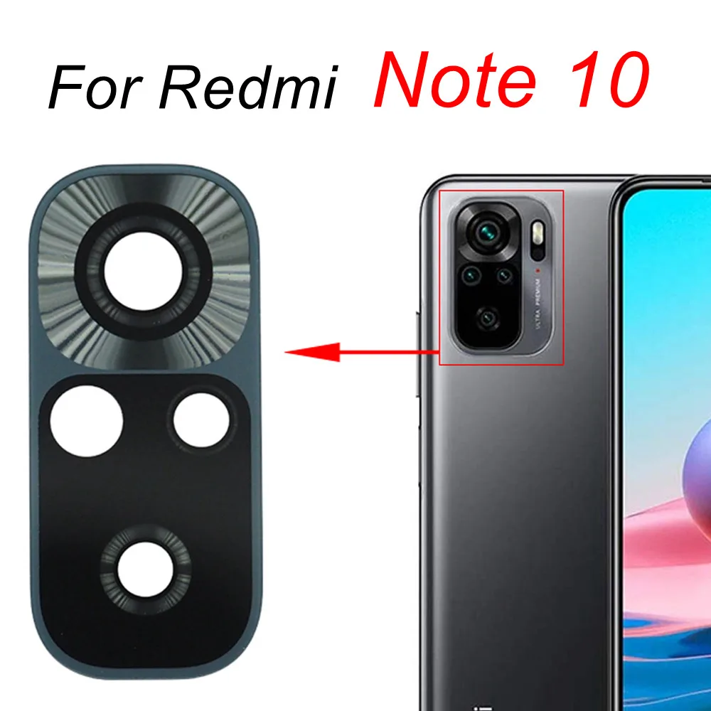 Rear Back Camera Glass Lens For Redmi 10 10C Note 10 Pro MAX 10S 10T 11 Pro Plus 5G 11S Note10 Note11 Global Replacement+Sticker 