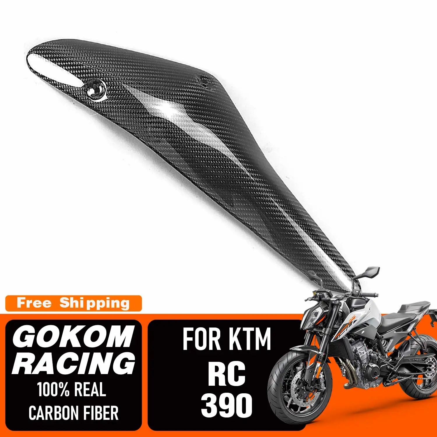 

Gokom Racing For KTM DUKE 790 Exhaust protection Cover COWLING FAIRING 100% REAL CARBON FIBER MOTORCYCLE ACCESSORIES