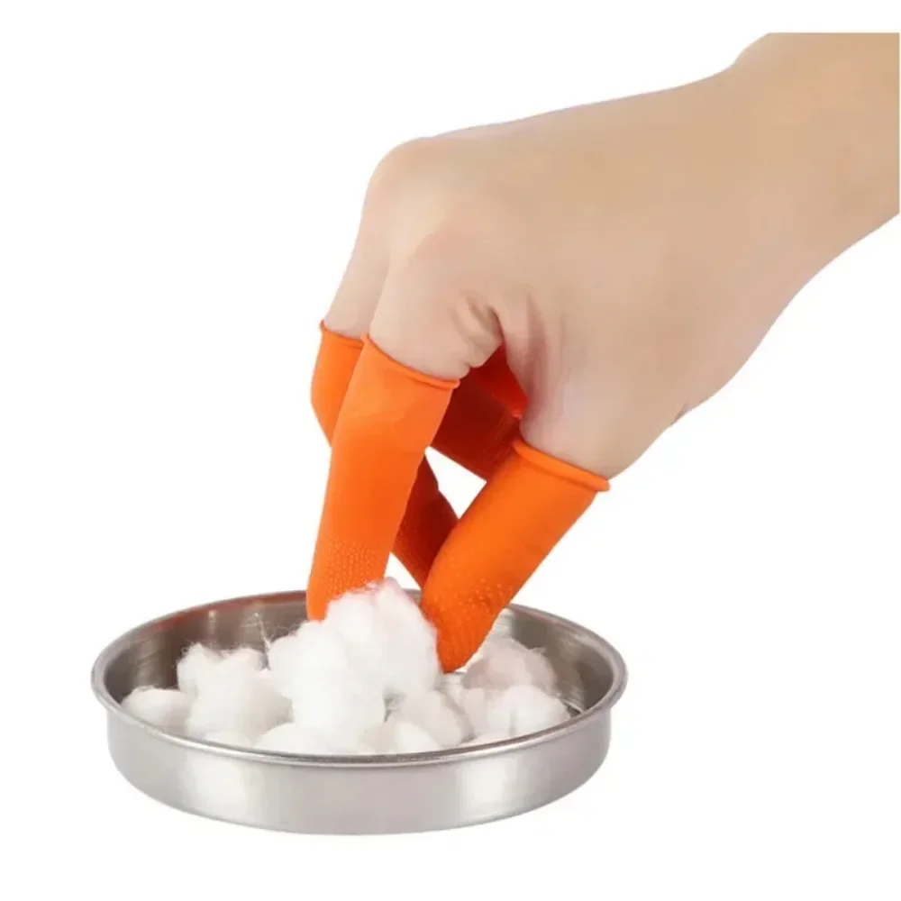 30pc Disposable Latex Finger Cover Natural Latex Anti-Static Prevent Slip Fingertip Glove for Industry Electronic Repair Jewelry disposable gloves disposable finger covers antistatic gloves