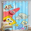 SpongeBob Home Decor Living Room Curtains Bathroom Curtain  Balcony Screen Living Room Bedroom Perforated Cartoon Cute  Blackout 1