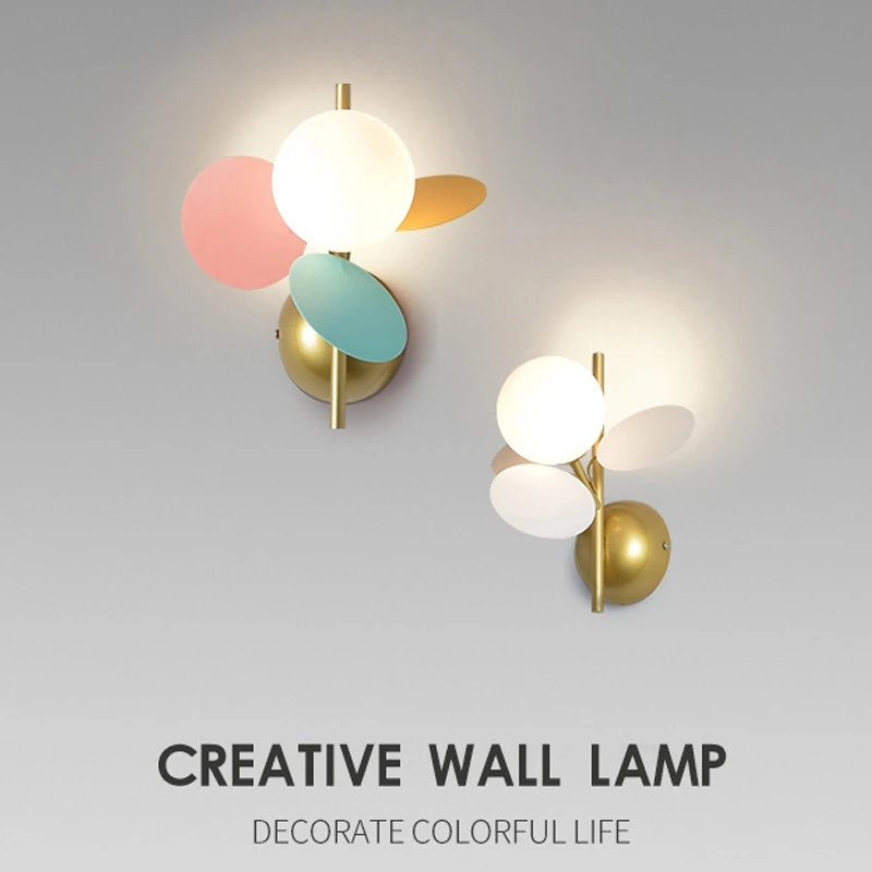 

Nordic Style Multicolor Art Tree Wall Lights Creative Designer Parlor Kid's Bedroom Bedside Cafe Decoration Wall Sconce Lighting