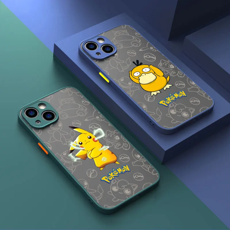 Pokemon Pikachu Custodia Trasparente Per Apple Iphone 13 Mini Xr 8 6 6S 12 Mini 15 11 Xs Max 7 14 Se 13 15 Pro 7 Plus 14 Pro Soft