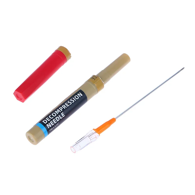 Rescue Pneumothorax 14G Decompression Medical Kit