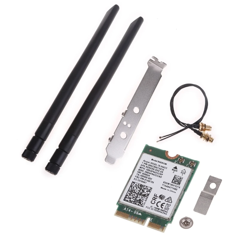 

Dual Band 433Mbps Wireless For Intel 9462 9462NGW NGFF Key E Wifi Card 9462AC 8020.11ac 5.0 Laptop Windows