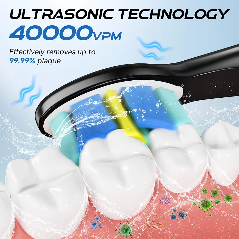 윤치 전동칫솔 507 신형 5가지 브러싱 모드 성인용 타이머 소닉 칫솔 (2가지 타입 칫솔모 + 보관함 포함)