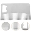 Card Comb Major Bottle Opener Man Beard Comb Hair Styling Stainless Steel Men Barber Tools Credit 1