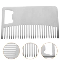 Card Comb Major Bottle Opener Man Beard Comb Hair Styling Stainless Steel Men Barber Tools Credit 1