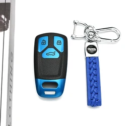 Premium Leather TPU Car Key Fob Protector Cover (Blue set)
