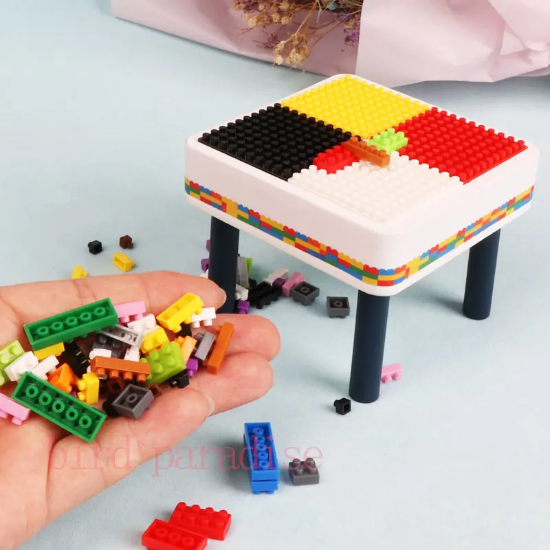 1/6 Simulation Mini Building Block Game Table Model For Barbie Dolls BJD Ob11 Miniatrue Dollhouse Accessories Kids Toys Gifts