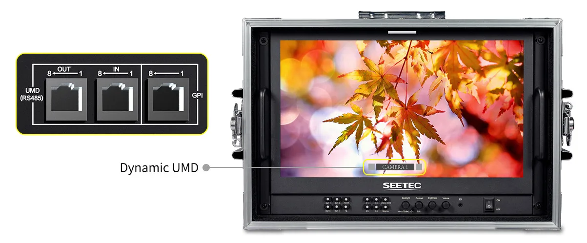 ATEM156S-CO 15.6 Inch Multi Camera Broadcast Carry-on Monitor D LUT HDR Waveform