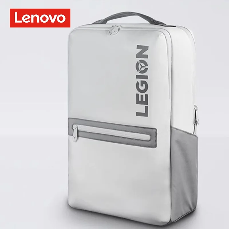 Lenovo Lightweight Design White Laptop Backpack Multiple Storage Bags