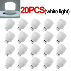 Mini USB Warm White Eye Protection Reading Light - LED Night Lamp (20PCS White)