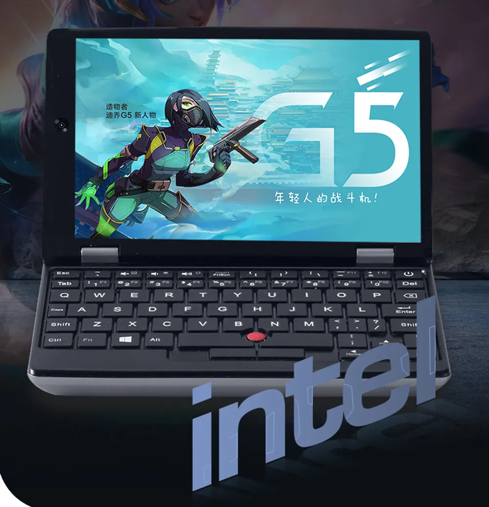 2025 Portable Mini Notebook Laptop Micro Computer 7 Inch Touch Screen Intel N4000 12GB+512GB IPS Netbook Win 10 Pro PC 2.0MP CAM 6