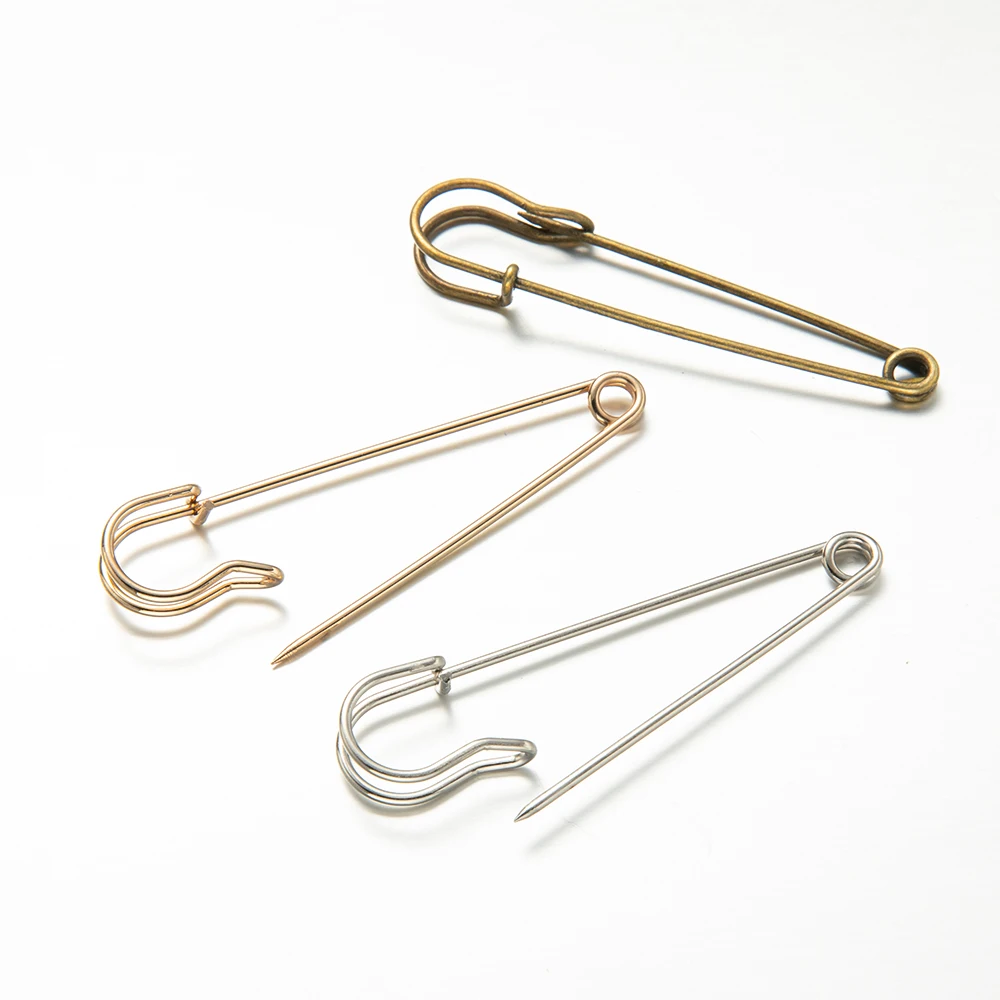 Pack of 30 Safety Pins , Heavy Duty Blanket Pins Bulk Steel Spring Lock  Pins Fasteners for Blankets Crafts Skirts Kilts Brooch Making, 