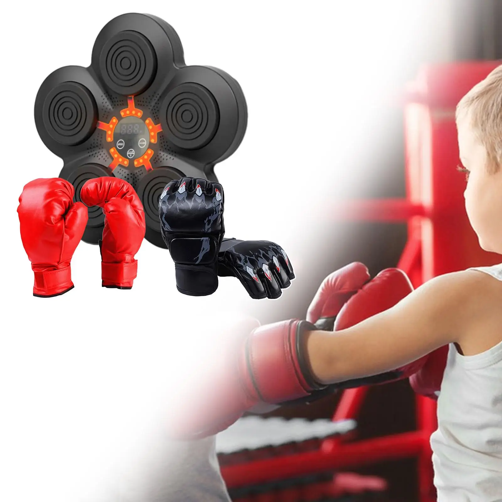 Music Boxing Training Machine Music Boxing Wall Target Punching Pad Per Karate Kickboxing Taekwondo Sanda Coordinazione Di Risposta