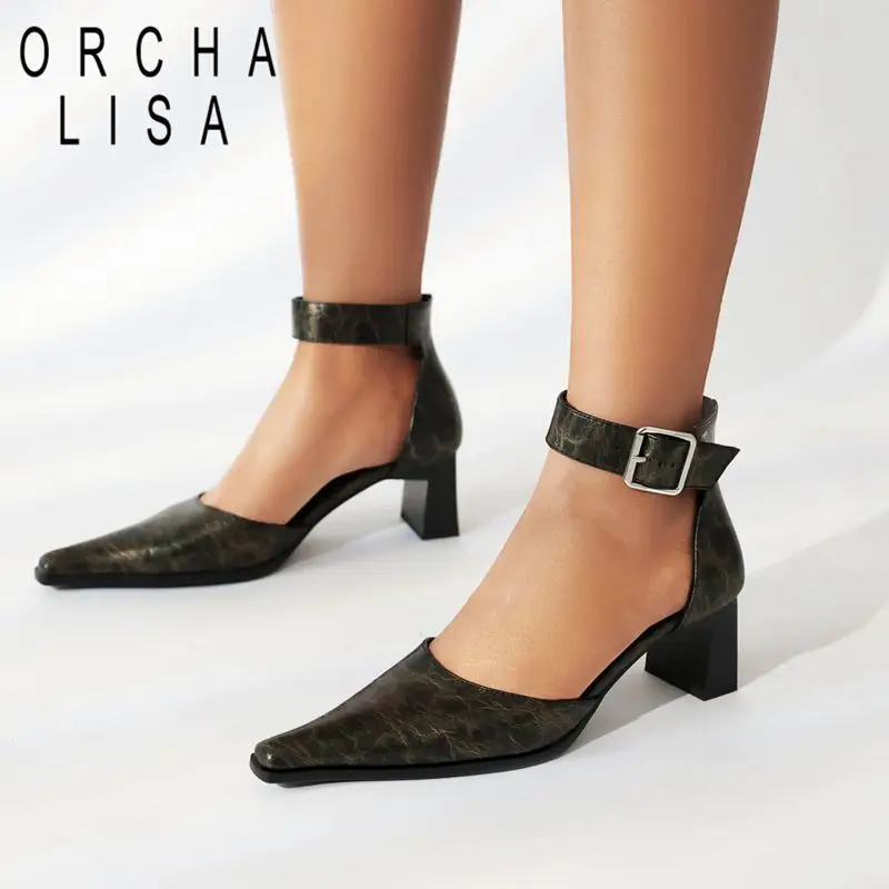 

Женские туфли-лодочки на блочном каблуке 7 см, с квадратным носком