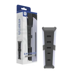 High - Speed Multi - Port USB Hub with 3 USB 2.0, 1 Type - C, and 1 Type - C 3.1 (Black)