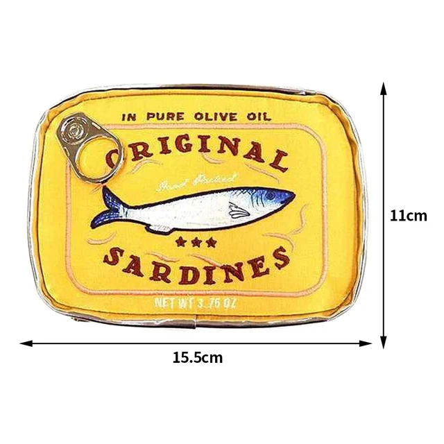 Canned Sardines Style Makeup Bag Creative Travel Cosmetic Bag Cute Toiletry Bath Wash Bag Women Handbags Makeup Bags Pouch Case