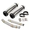 51MM For Suzuki Hayabusa GSXR1300 08-17 Motorcycle Exhaust Pipe Escape Muffler Mid Connect Tube Carbon fiber Without DB Killer