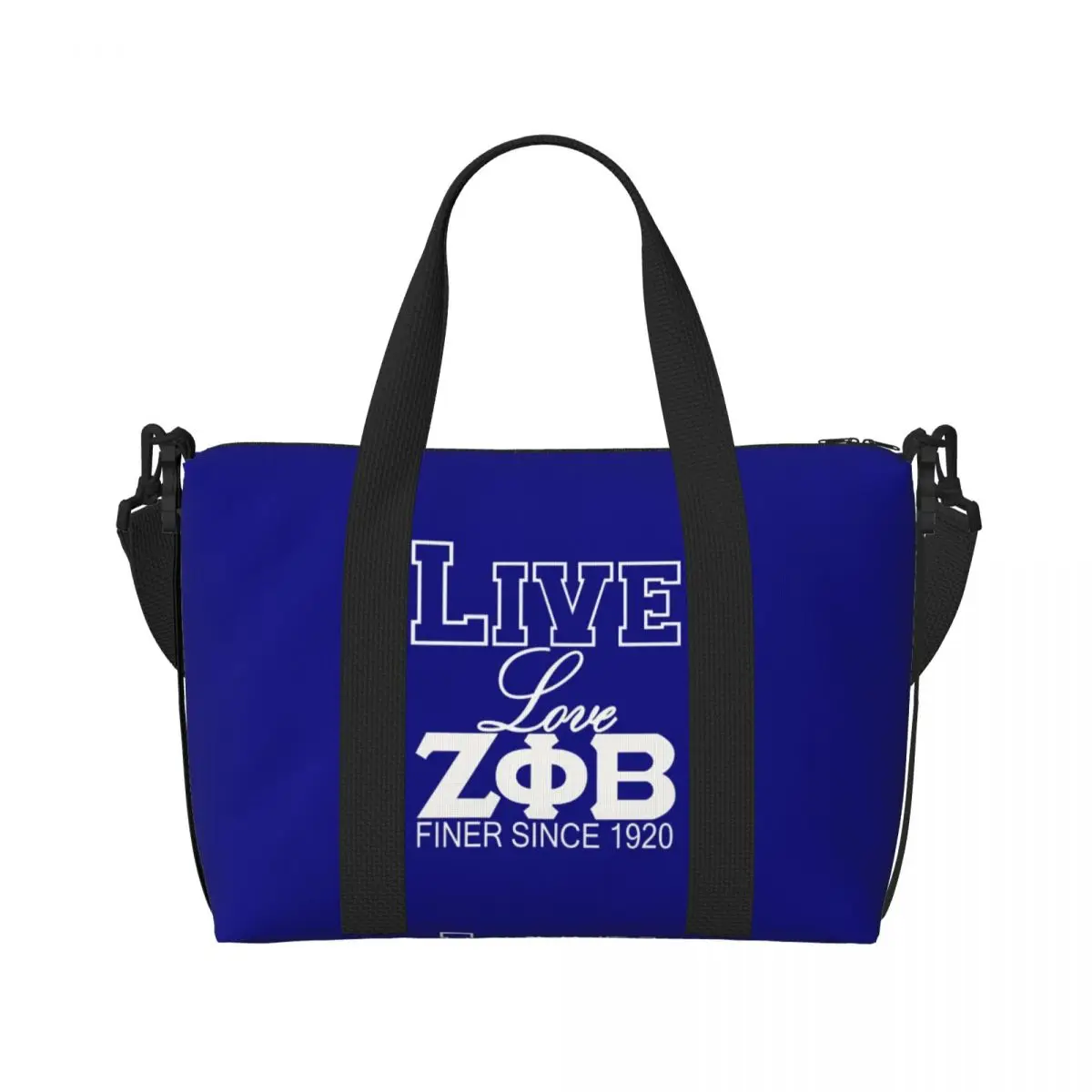 Live Love ZPB 1920 Grocery Tote Shopping Bags Women Big Capacity Zeta Phi Beta Greek Letter Beach Gym Travel Bags