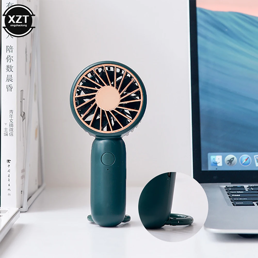 New Pocket Fan Handheld USB Charging Desktop Mini Cool Fan 3 Speed Adjustable Portable Air Cooler for Summer Outdoor