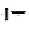 1PC Brand New Sliding Door Handle Cabinet Door Handles Handle 90mm X 18mm Cabinet Door Handles Hardware Satin Nicke 5
