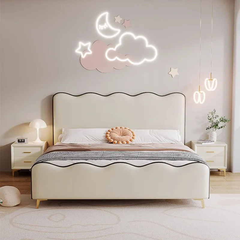 가정 더블 어린이 결혼용 다기능 모던 플로어 침대, 럭셔리 탄성 침대, 더블 카마 Y Muebles 가정용 가구, HDH