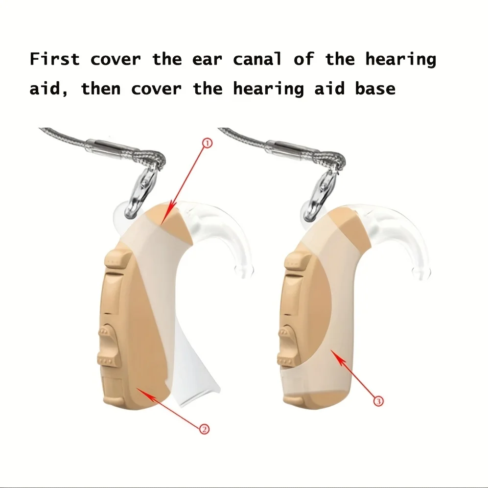 زوجان من حافظات السيليكون المساعدة للسمع BTE مع تص...