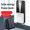 50000mah Solar Power Bank Built 4 Cables Portable Fast Charging Large Capacity Charger Powerbank For Iphone Samsung Huawei 2