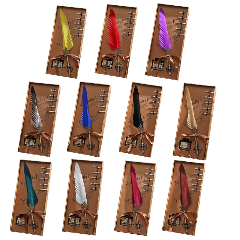 

Новая рождественская ручка с пером, антикварная ручка для каллиграфии, перо ручной работы, ручка с пером