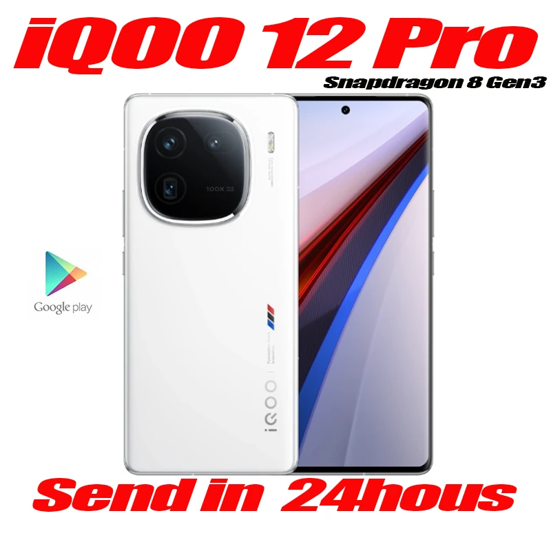 Original VIVO IQOO 12 Pro 5G Cell Phone Snapdragon8 Gen 3 6.78inch AMOLED 2K144Hz 5100mAh 120W Super Charge 50w wireless 64MPNFC
