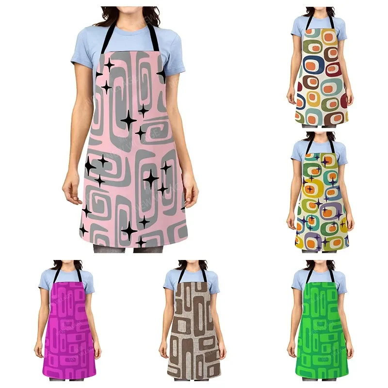 

Aesthetic Women kitchen apron kids original Children Waterproof girl fashionable princess waiter work apron oil proof geometry