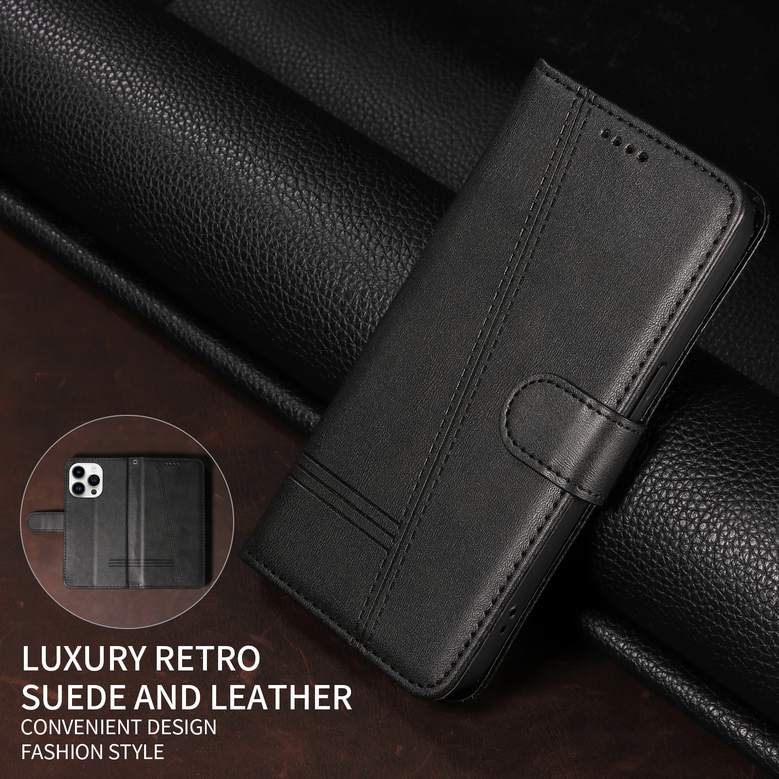 Magnetic Wallet Flip Leather Shockproof Phone Cover